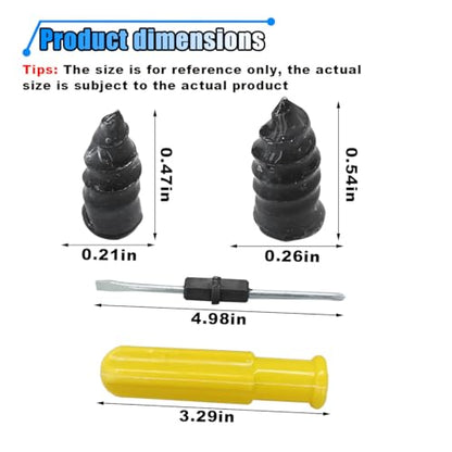 Kit de tapones para neumáticos de automóvil, clavos de goma