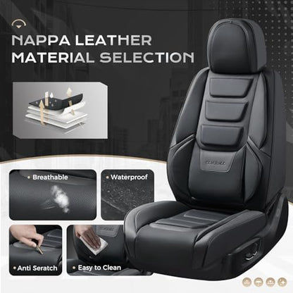 Coverado Fundas de asiento de automóvil, fundas delanteras p