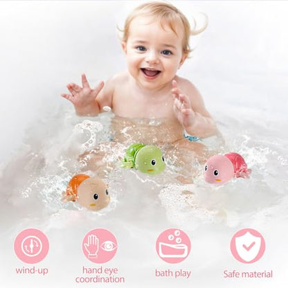 Juguetes de baño de tortugas que nadan para niños, juguetes de piscina