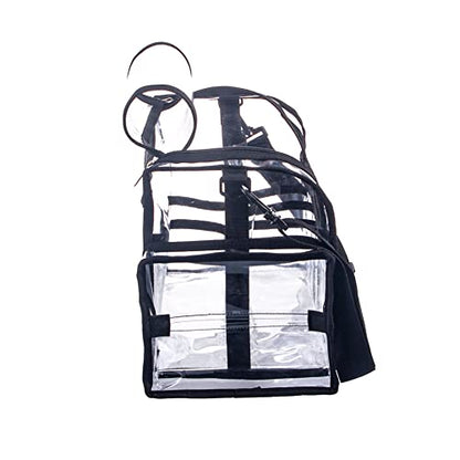 Bolsa grande profesional profesional de PVC transparente par