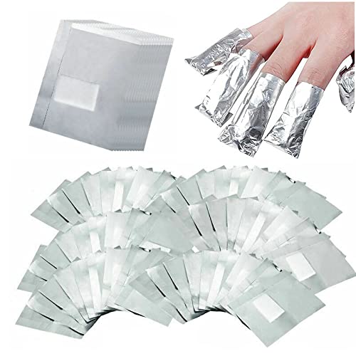 400 unidades de papel de aluminio para quitar esmalte de uña