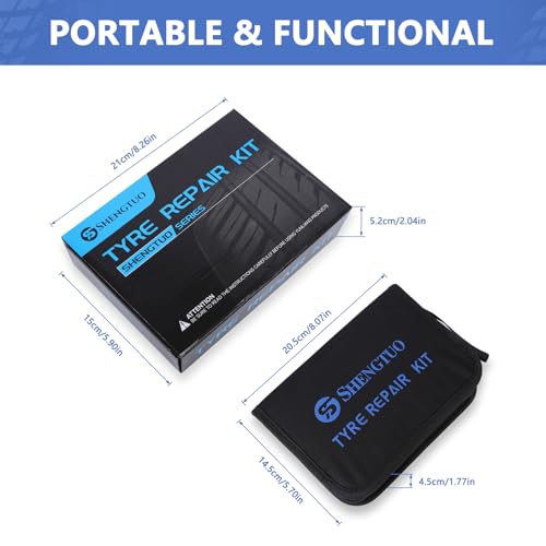 Kit universal de reparación de neumáticos portátil de 62 pie
