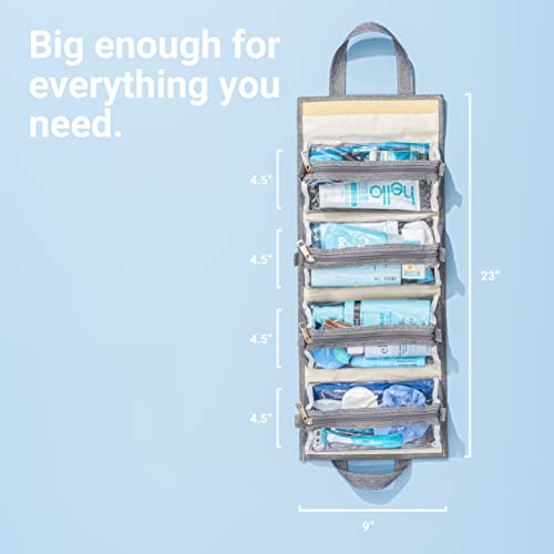 Bolsa de maquillaje enrollable colgante, kit de artículos de