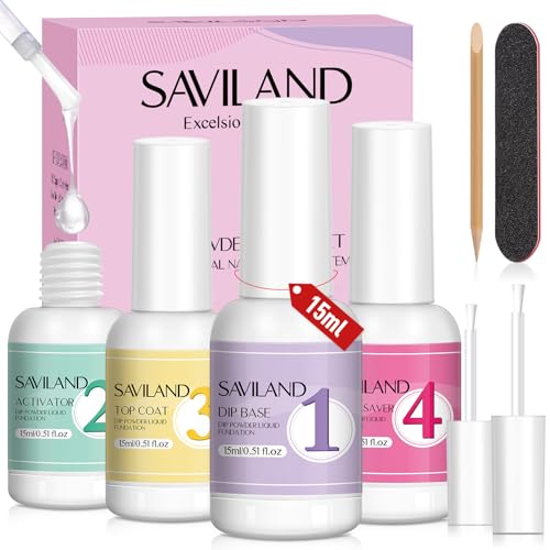 SAVILAND Juego líquido de polvo de inmersión – 4 piezas de p