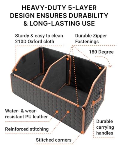 Organizador plegable de maletero para almacenamiento de auto