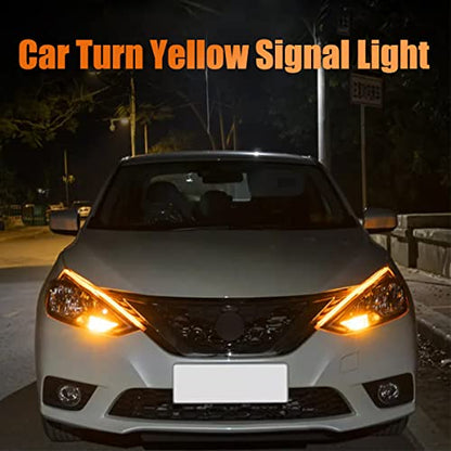 Tira de luces LED para automóvil, 2 tiras flexibles de 24 pu