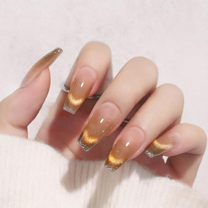 DANNEASY 2 imanes de uñas de ojo de gato con protección de s