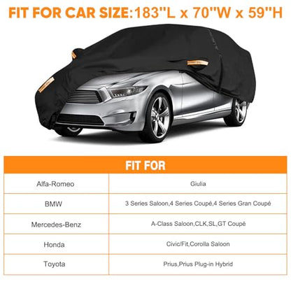 NEVERLAND Cubierta de automóvil sedán impermeable, resistent