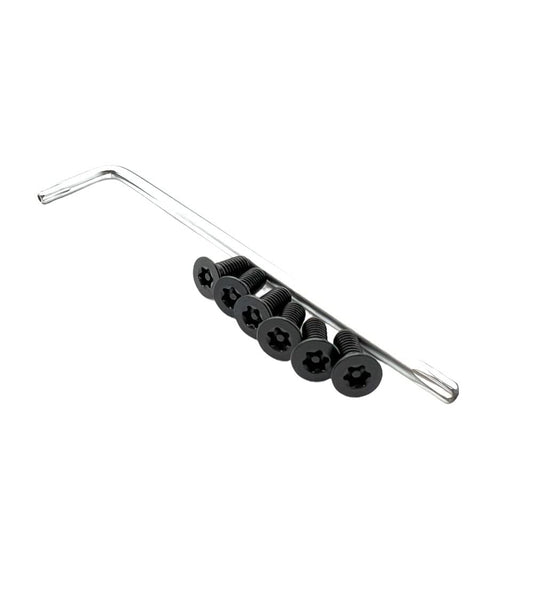 NNR - Juego de 6 tornillos antirrobo para volante + llave de
