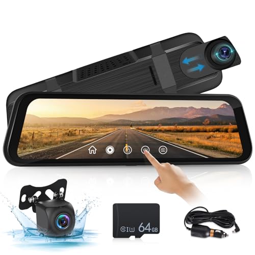 Cámara de espejo retrovisor IPS con pantalla táctil IPS de 9