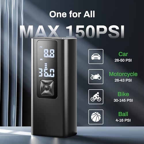 AT003 Tire Inflator Portable Air Compressor, Auto Air Pump f