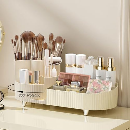 Organizador de maquillaje giratorio para encimera, organizad