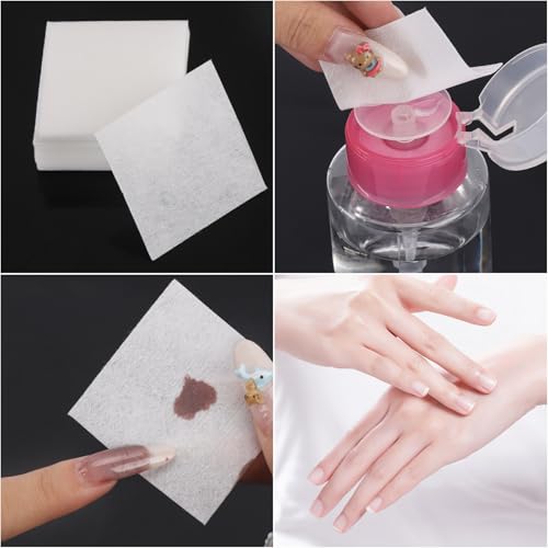 BTYMS 650 toallitas de uñas sin pelusas, almohadillas de alg