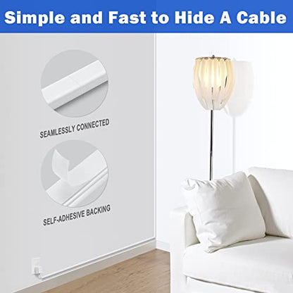 ZhiYo Mini cable oculto – Cubierta de cable autoadhesiva de