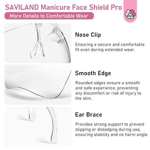 SAVILAND Máscara facial de uñas para taladro de uñas: visibi