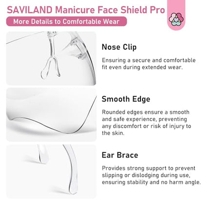 SAVILAND Máscara facial de uñas para taladro de uñas: visibi