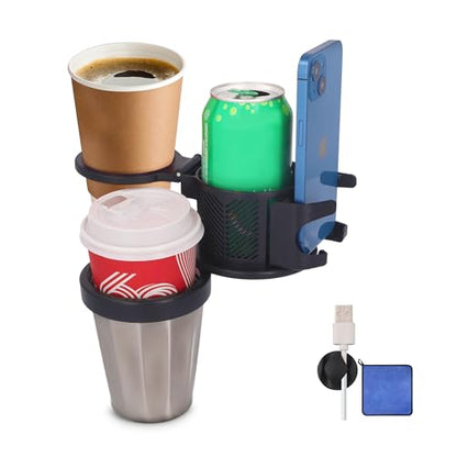 Soporte para taza de coche 6 en 1, soporte para teléfono, re