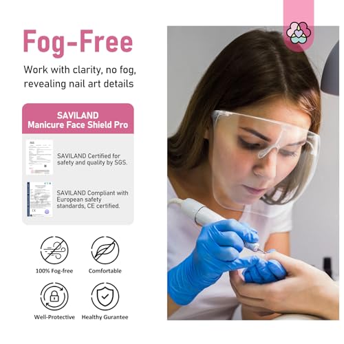 SAVILAND Máscara facial de uñas para taladro de uñas: visibi