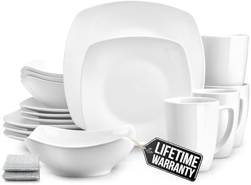 Zulay Kitchen Luna - Juego de platos y cuencos, juego de vaj