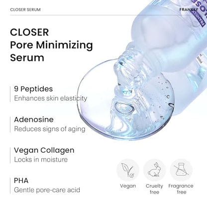 FRANKLY Closer Serum | Suero minimizador de poros | 9 péptid
