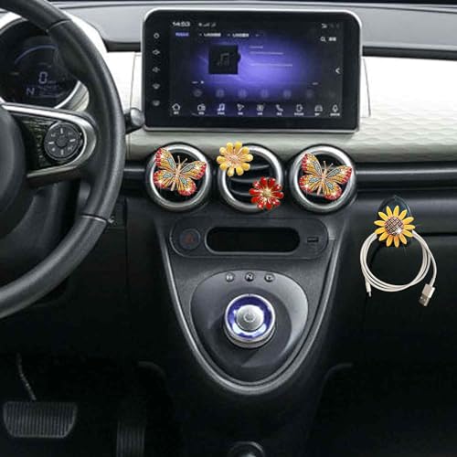 5 bonitos ambientadores de coche con forma de corazón, clips