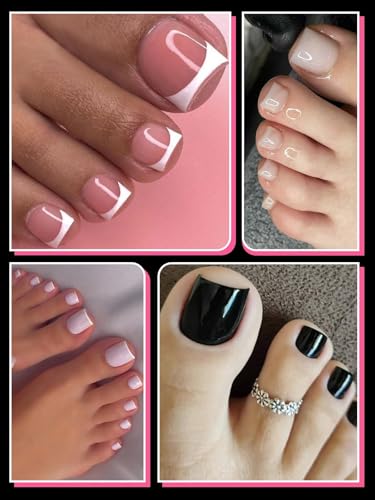 EBANKU Formas de uñas de poligel para los dedos de los pies,