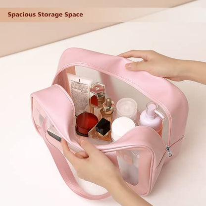 Neceser de viaje para mujeres y hombres, bolsa de ducha tran