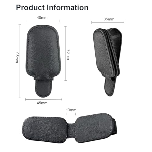 Soporte de lentes de sol para automóvil, clip magnético de c