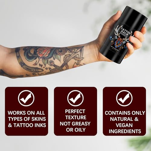 Tattoo Aftercare Butter Balm, 2.6 oz, Old & New Tattoo Moist