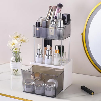 Organizador de mostrador de baño de 2 cajones, mostrador org