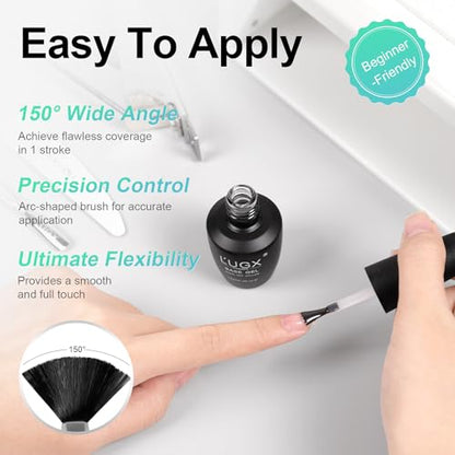 L'UGX Esmalte de gel con base de goma, 0% ácido, 0.5 onzas l