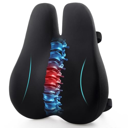 ZIKEE Almohada de apoyo lumbar para silla de oficina, soport