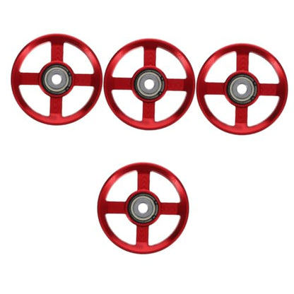 Yardwe 4 ruedas de polea de aluminio, polea giratoria para g