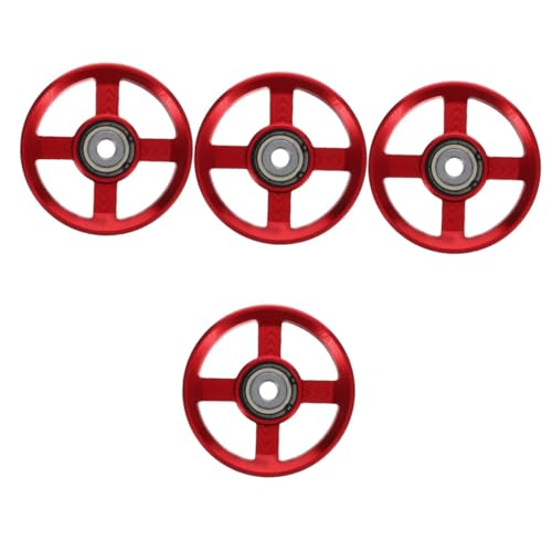 Yardwe 4 ruedas de polea de aluminio, polea giratoria para g