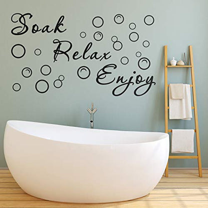 Zonon 2 calcomanías de pared de baño, para remojar, relajars