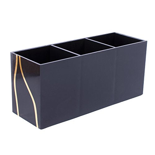 Super Z Outlet Organizador de maquillaje cosmético negro par