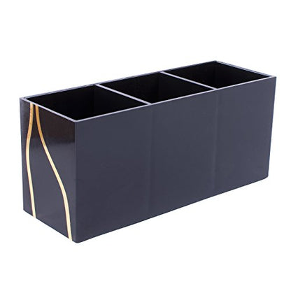Super Z Outlet Organizador de maquillaje cosmético negro par