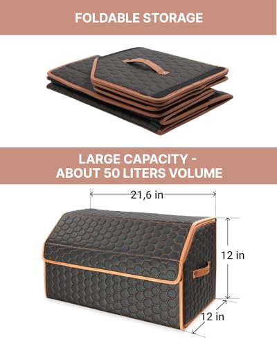 Organizador plegable de maletero para almacenamiento de auto