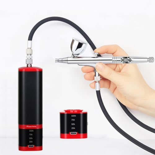 Kit de aerógrafo inalámbrico con soporte para cepillo de air