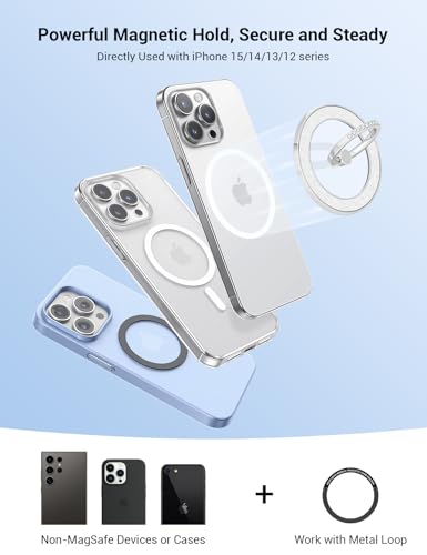 YINHEXI Magsafe - Soporte magnético para anillo de teléfono,