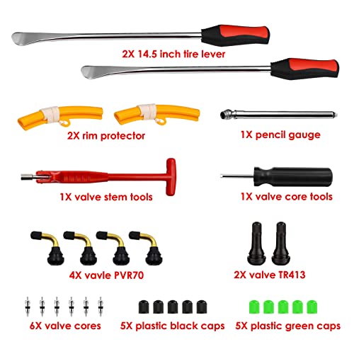 Juego de herramientas de cucharas de neumáticos de 14.5 pulg