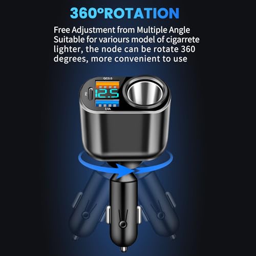 Cargador de coche USB C, PD 30 W tipo C cargador rápido USB