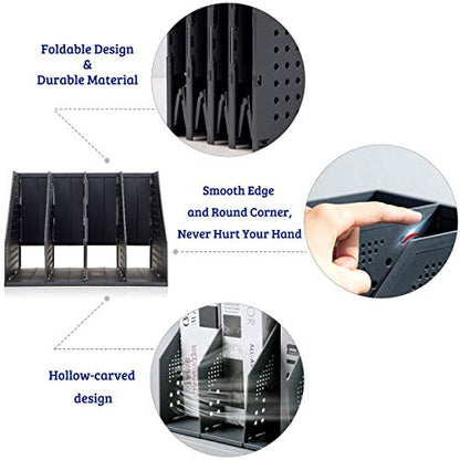 Marte Vanci Archivador plegable para revistas con 4 comparti