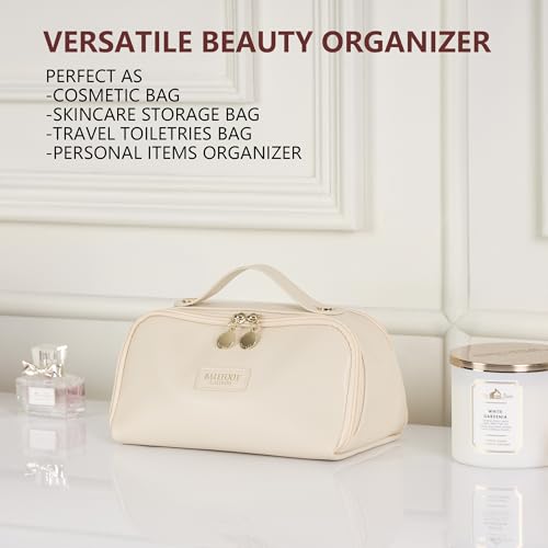 Bolsa de cosméticos de viaje, Marfil, Bolsa de cosméticos de