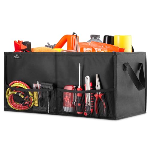 Organizador plegable para maletero de automóvil, color negro