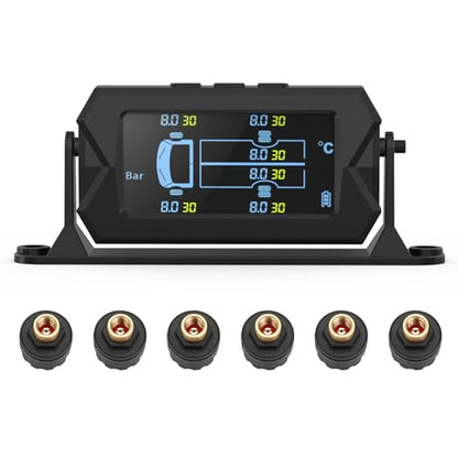 Sistema de monitoreo de presión de neumáticos, carga solar i