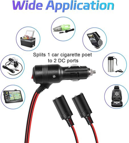 Adaptador divisor de encendedor de cigarrillos para automóvi