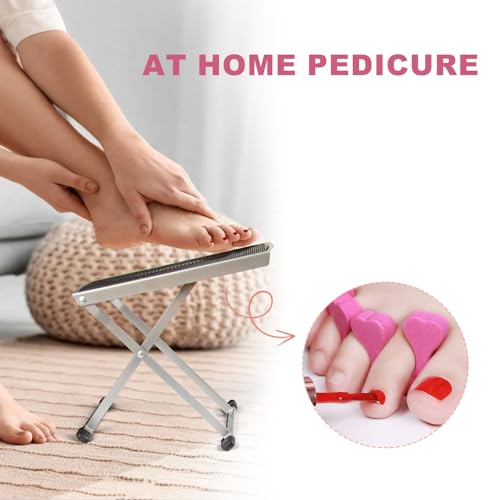 Reposapiés de pedicura, soporte de pie ajustable con separad