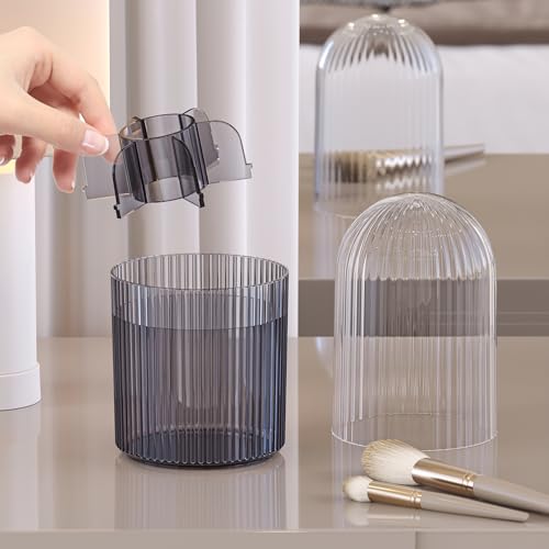 Organizador de maquillaje con tapa, soporte protector para c