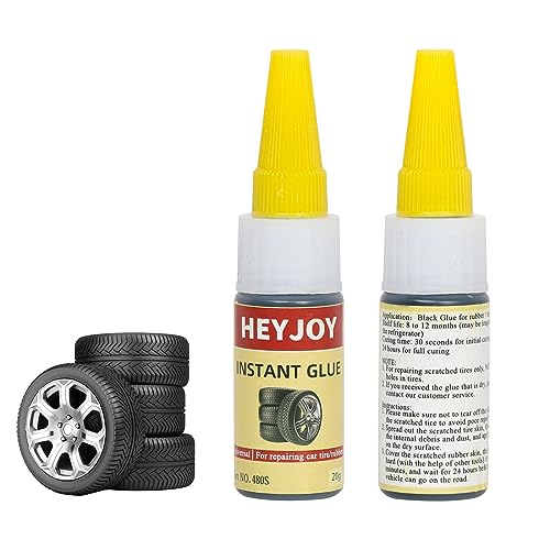 Pegamento negro para neumáticos con parche, kit de reparació